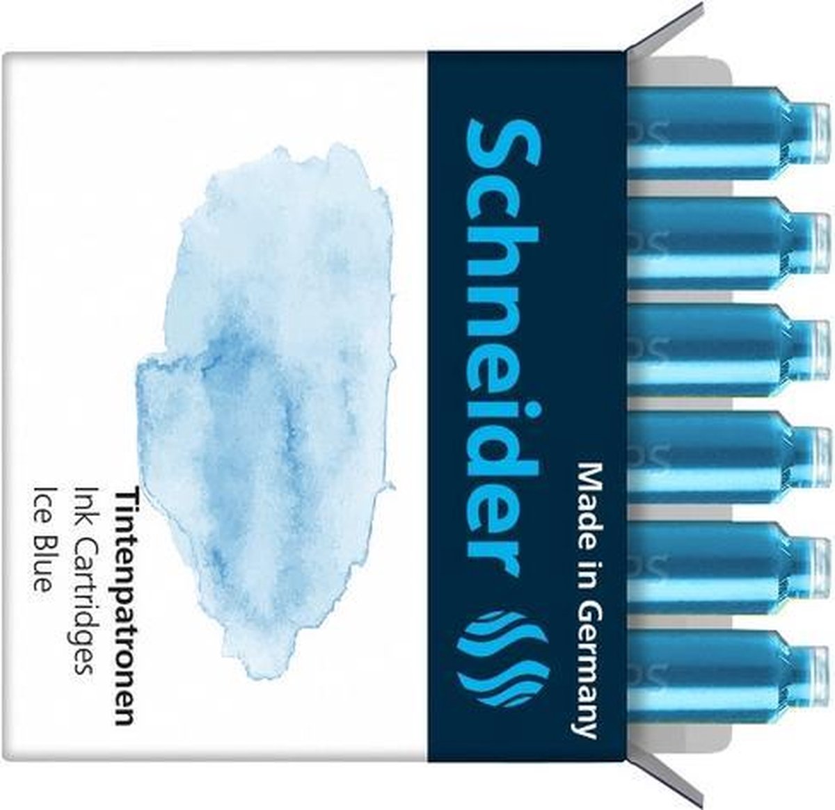 Inktpatronen Schneider pastel - IJs Blauw doos 6st.