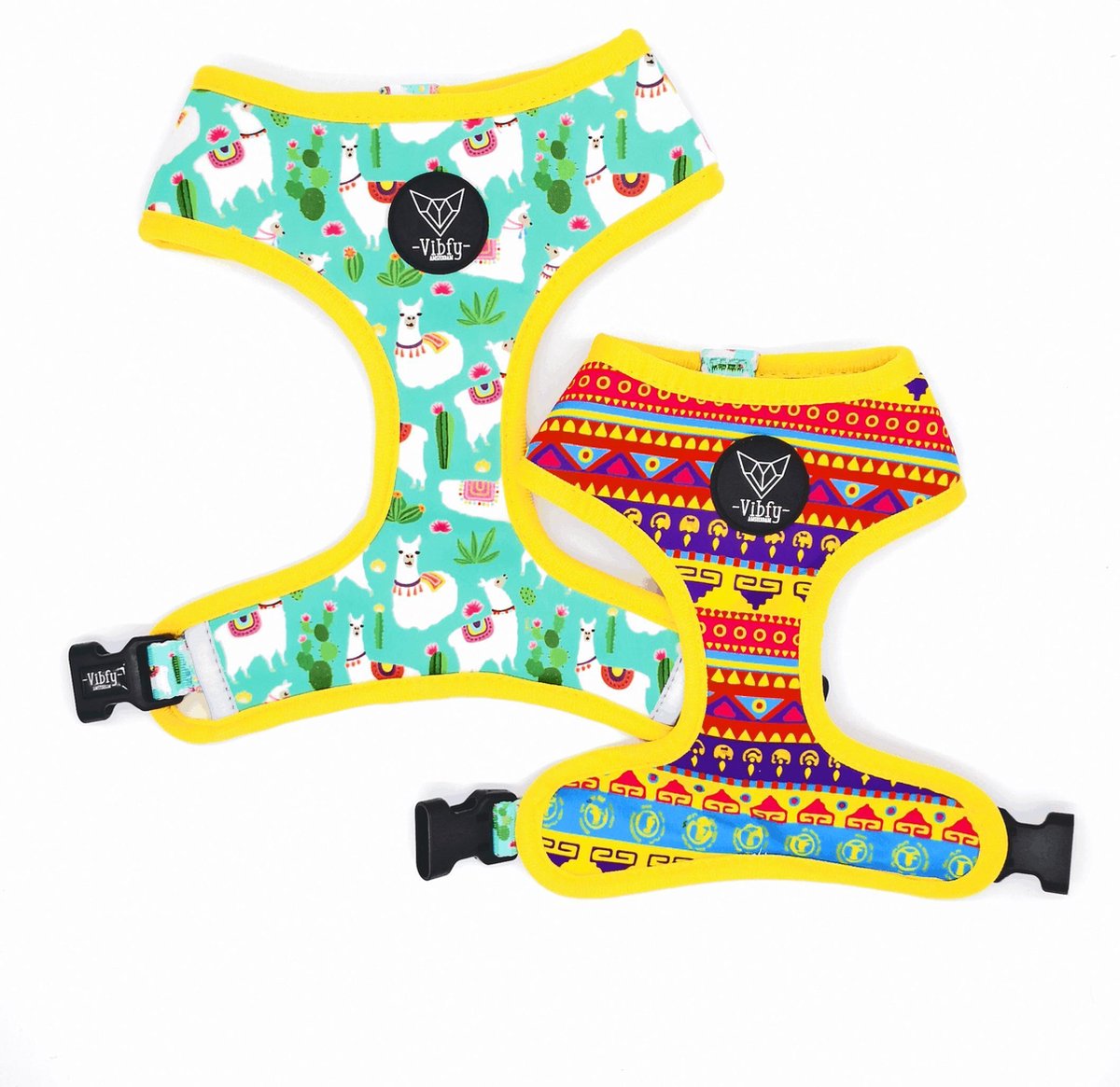 Vibfy - Dual Vizor - Duurzaam honden tuig/harnas - Alpaca's & Inca's - Maat M - 46–60 CM