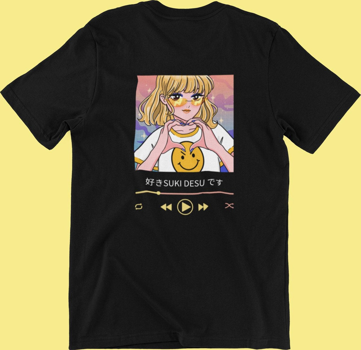 Anime Manga Egirl Cosplay Gamer Waifu Japan Otaku Geek Merchandise | SUKI desu | Unisex Maat M