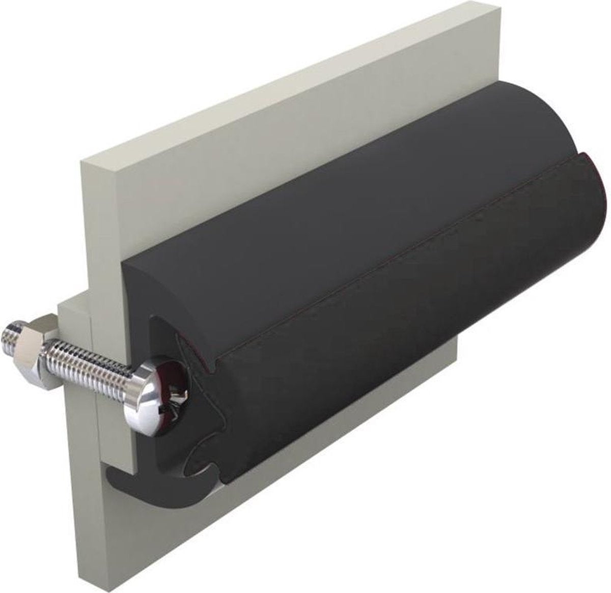 Stootlijst SET POLY3528 30 Mtr Antraciet met Antraciet bies