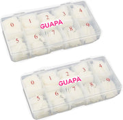GUAPÀ - Nagel Tips Kunstnagel Set 1000 Stuks voor het verlengen van je nagels - Acryl en Gel - 2 x 500 stuks Naturel