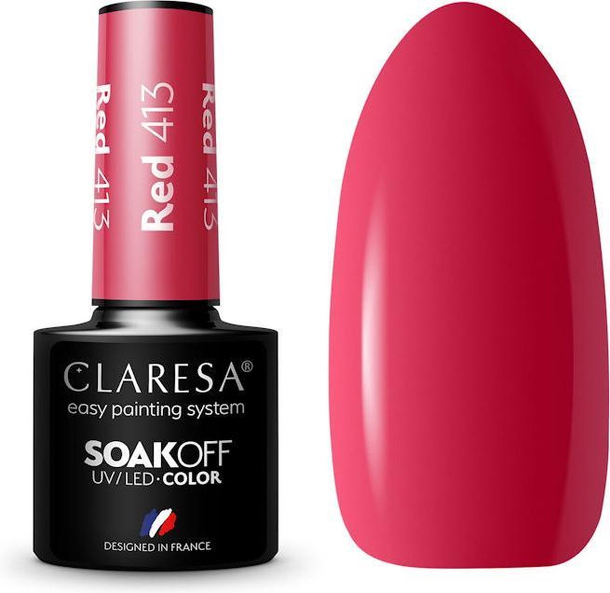 Claresa UV/LED Hybrid Gel Nagellak Rood #413 - 5ml.