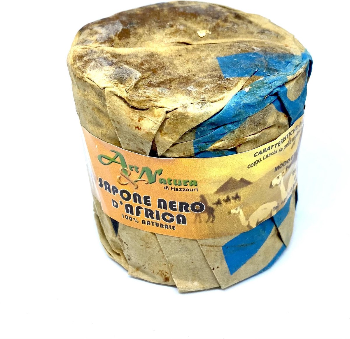 Tradionele Afrikaanse Zwarte Zeep - African Black Soap - Sapore Nero d'Africa - 150g - 100% natuurlijk