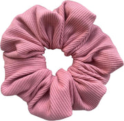Scrunchie - XL - Oversized - Ribstof - Effen - Mauve - Diameter circa 16 cm - 95% katoen