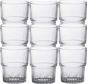 18x koffie/espresso glazen Empilable transparant 160 ml - Whiskey glazen  van glas 160 ml