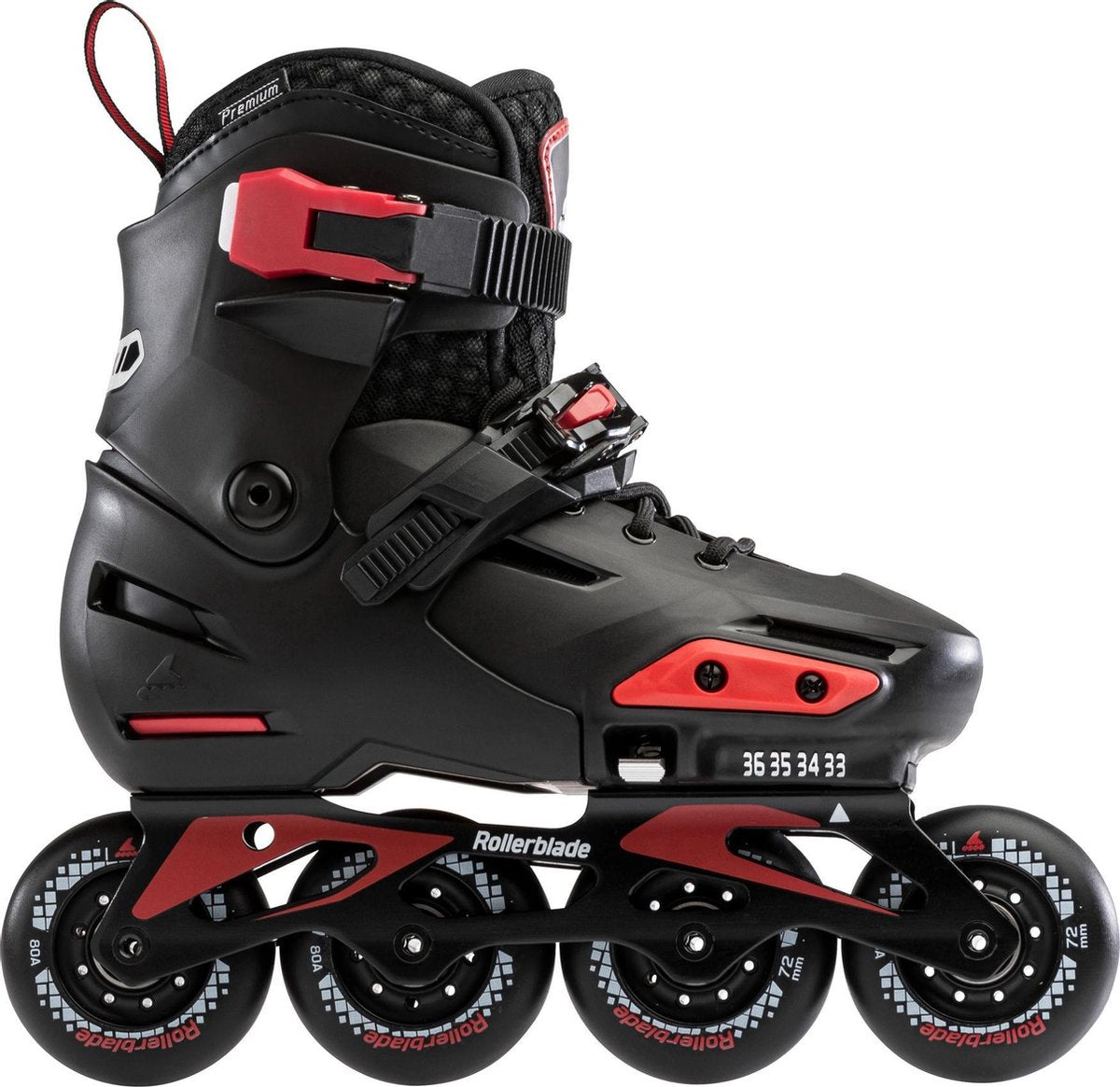 Rollerblade Inlineskates - Maat 37-40 - Unisex - zwart/rood