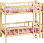 Poppenbed: STAPELBED met ladder 59x30x55cm (Beddengoed niet