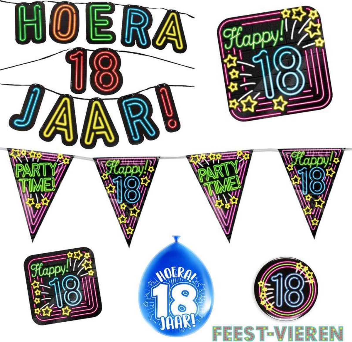 18 jaar verjaardag versiering pakket