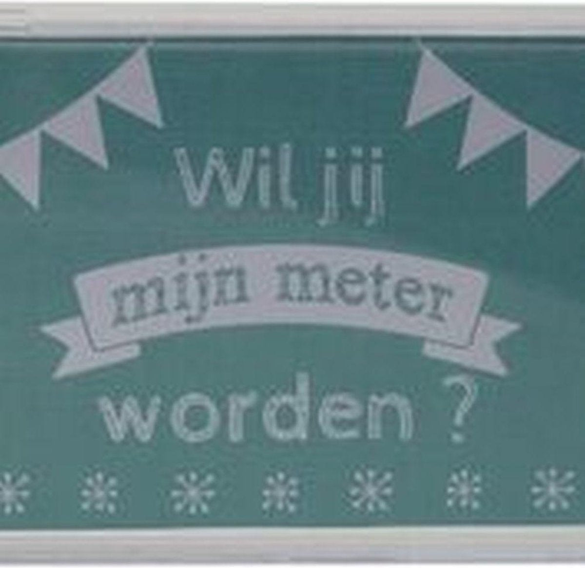 Transparante spaarpot Wil jij mijn Meter worden ? Model: Meter