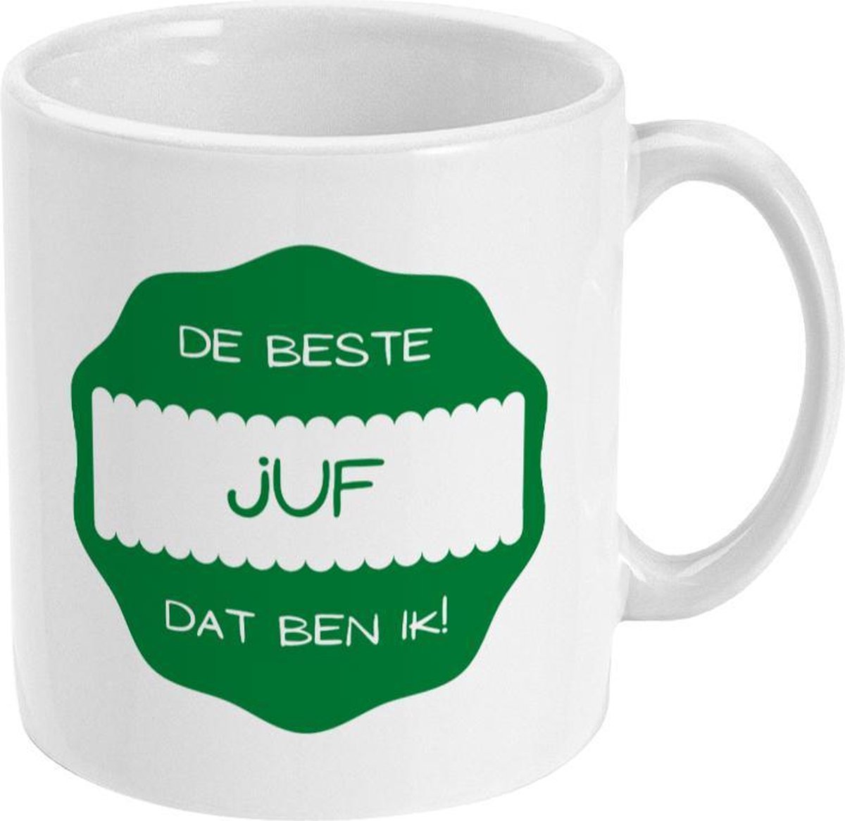 MUGZ - Beste JUF - Mok - Theemok - Koffiemok - Theebeker - Koffiebeker - Beste JUF Groen