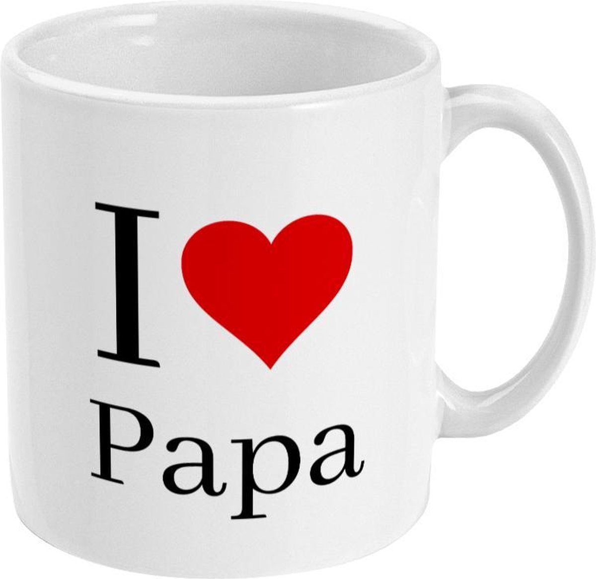 MUGZ - I LOVE - VADERDAG- Mok - Theemok - Koffiemok - Theebeker - Koffiebeker - I LOVE PAPA - VADERDAG -Theetas - Koffietas - Tassen