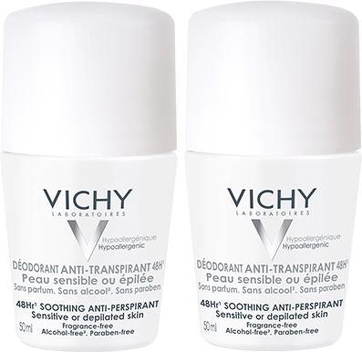 Vichy Deodorant Gevoelige Huid roller - 2x50ml