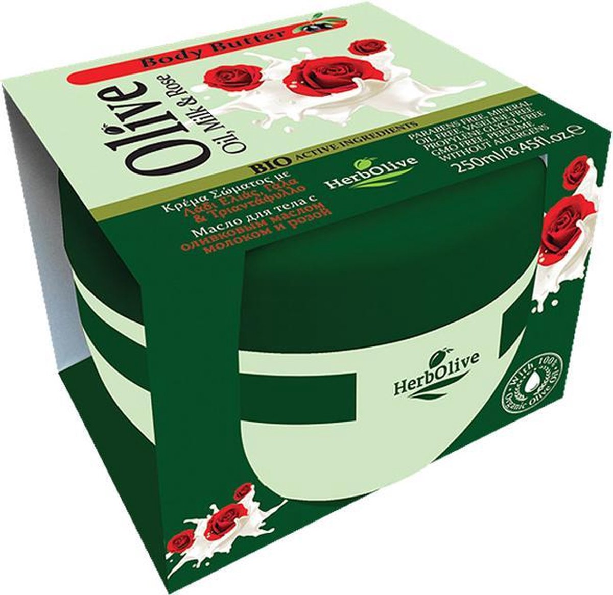 Herbolive Body Butter Melk en Rozen