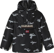 Napapijri Kids Rainforest Winter jongens casual jas zwart dessin