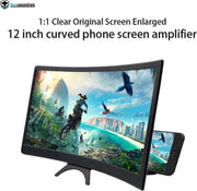 Bascessoires Beeldscherm vergroter HD- Vergrootglas voor Smartphone HD-  Geschikt voor elke smartphone- Curved Scherm 3D - 12 Inch/ 30 CM Telefoon Beamer HD - Curved Beeldschermvergroter