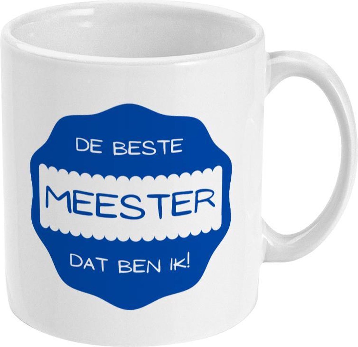 MUGZ - Beste Meester - Mok - Theemok - Koffiemok - Theebeker - Koffiebeker - Beste Meester Blauw