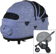 Airbuggy hondenbuggy dome2 m met rem gemeleerd denim 67x33x51 cm / 96x53