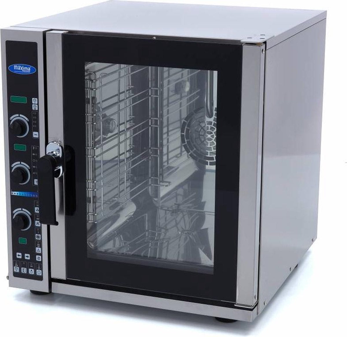 Combisteamer 5 x 2/3 GN - RVS - LCD Displays + Touch Bediening - 99 Programma's - 10 Stoom Niveaus - Professionele Horeca Stoom Oven - Maxima