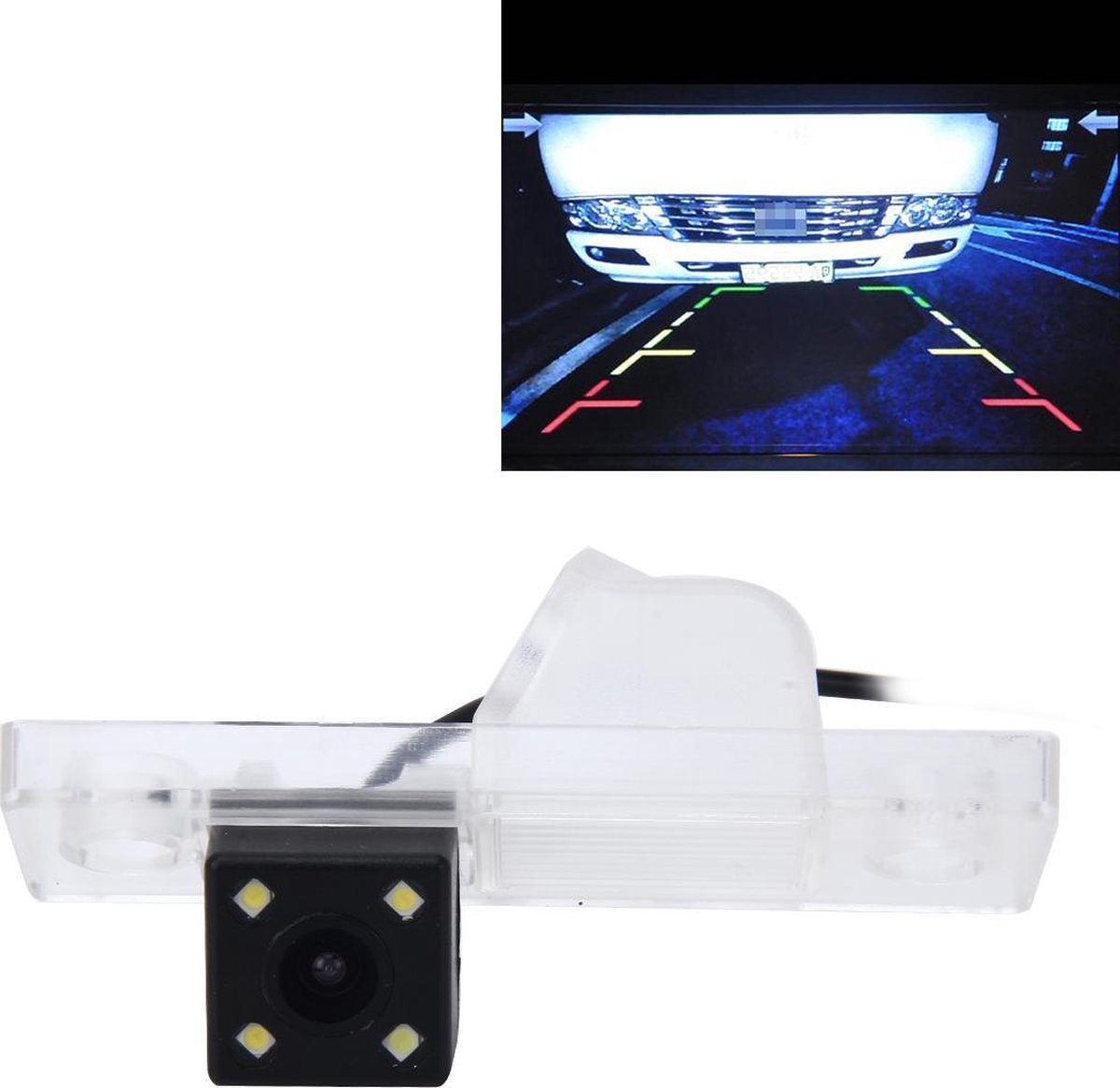 656x492 effectieve pixel NTSC 60Hz CMOS II waterdichte auto achteruitrijcamera achteruitrijcamera met 4 LED-lampen voor overzeese editie JingCheng