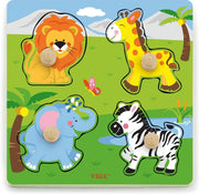 Viga Toys - Vormenpuzzel Safaridieren