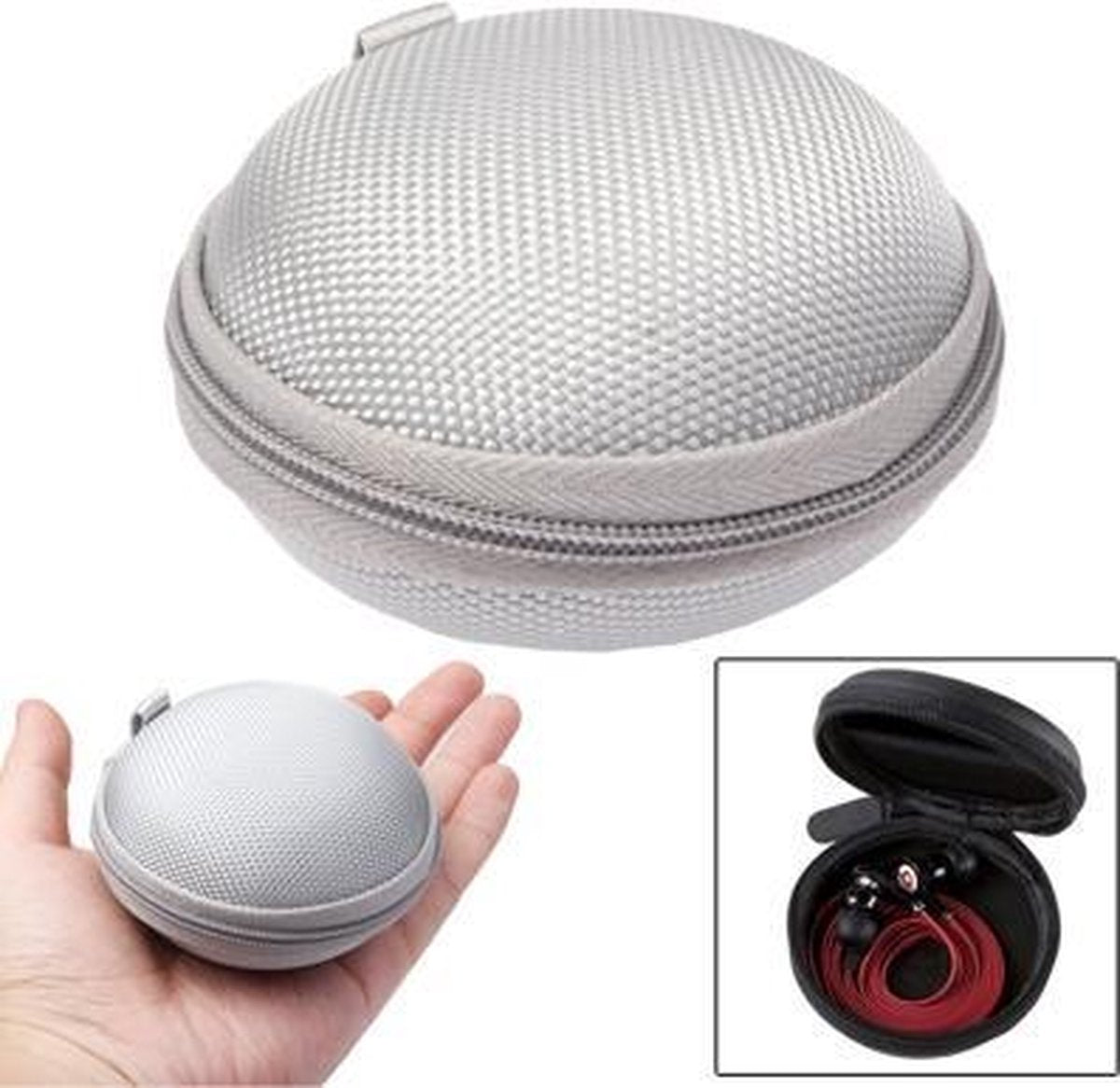 Let op type!! Rasterstijl uitvoering Bag Box voor hoofdtelefoon / Earphone(Grey)