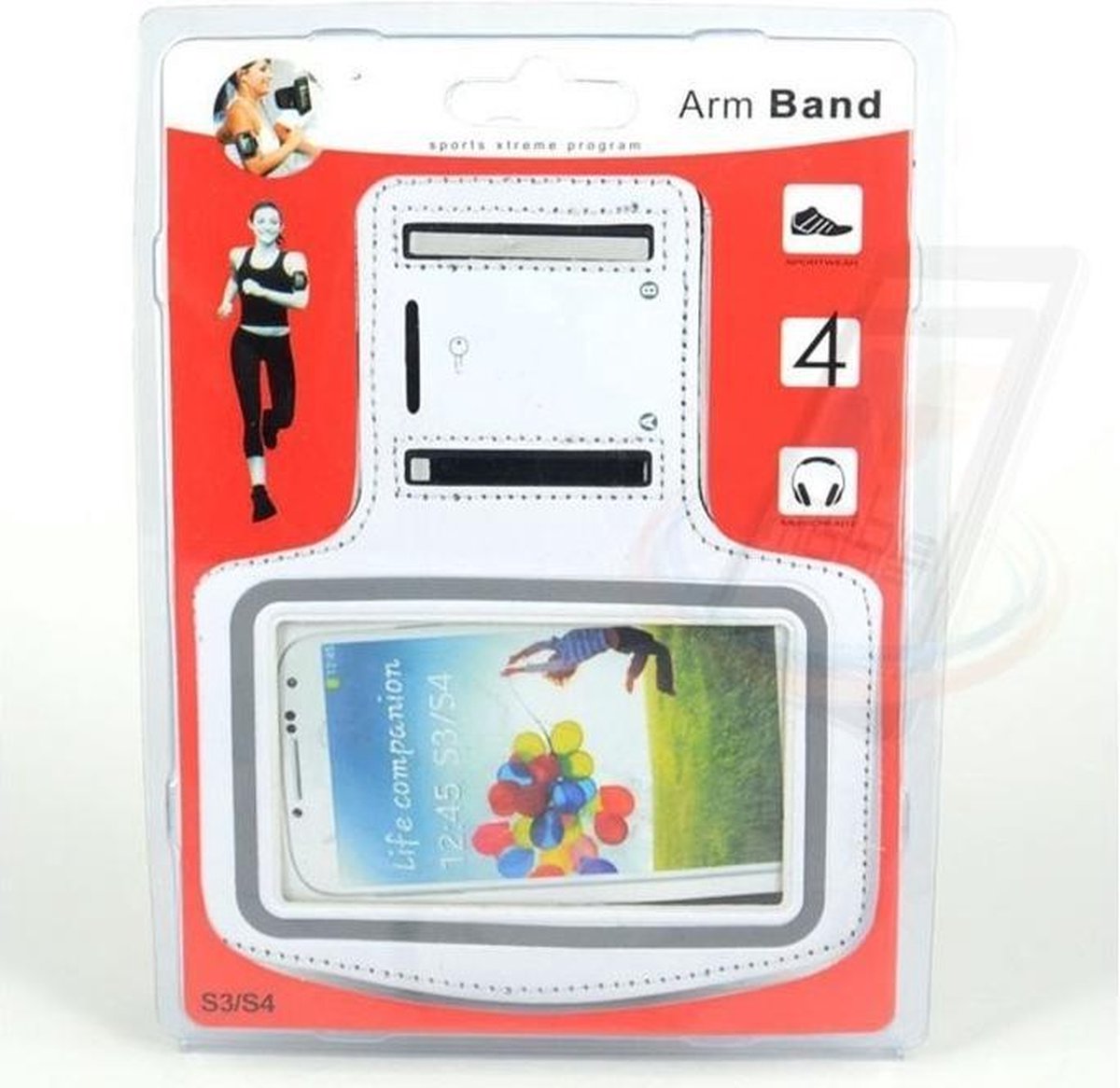 Samsung Galaxy S4 - i9505 - Sportief Armband - Zwart