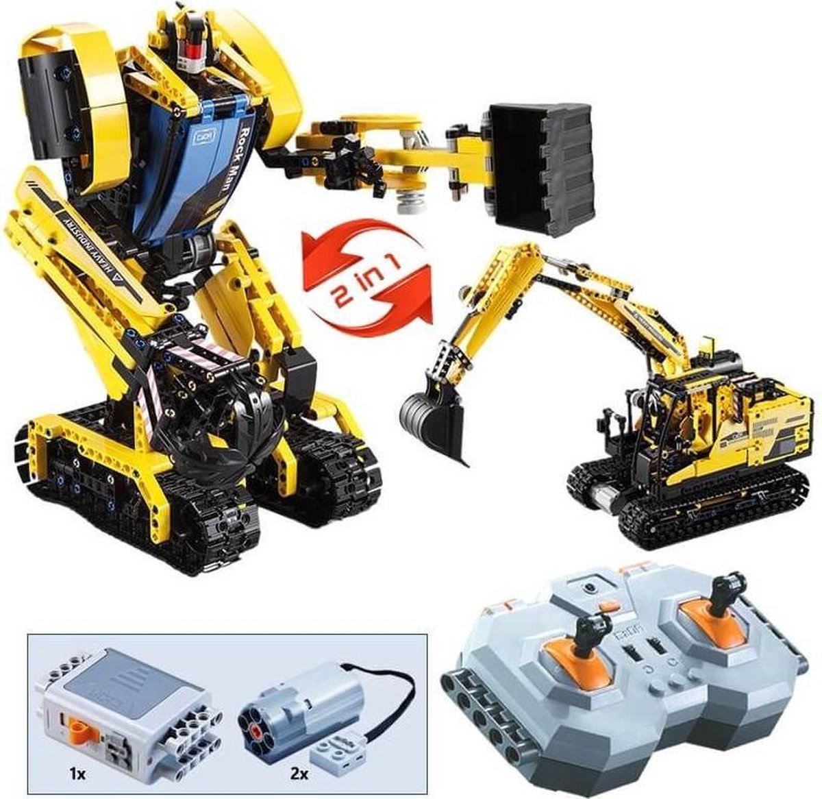 Cadabricks RC robot graafmachine - constructievoertuigen set