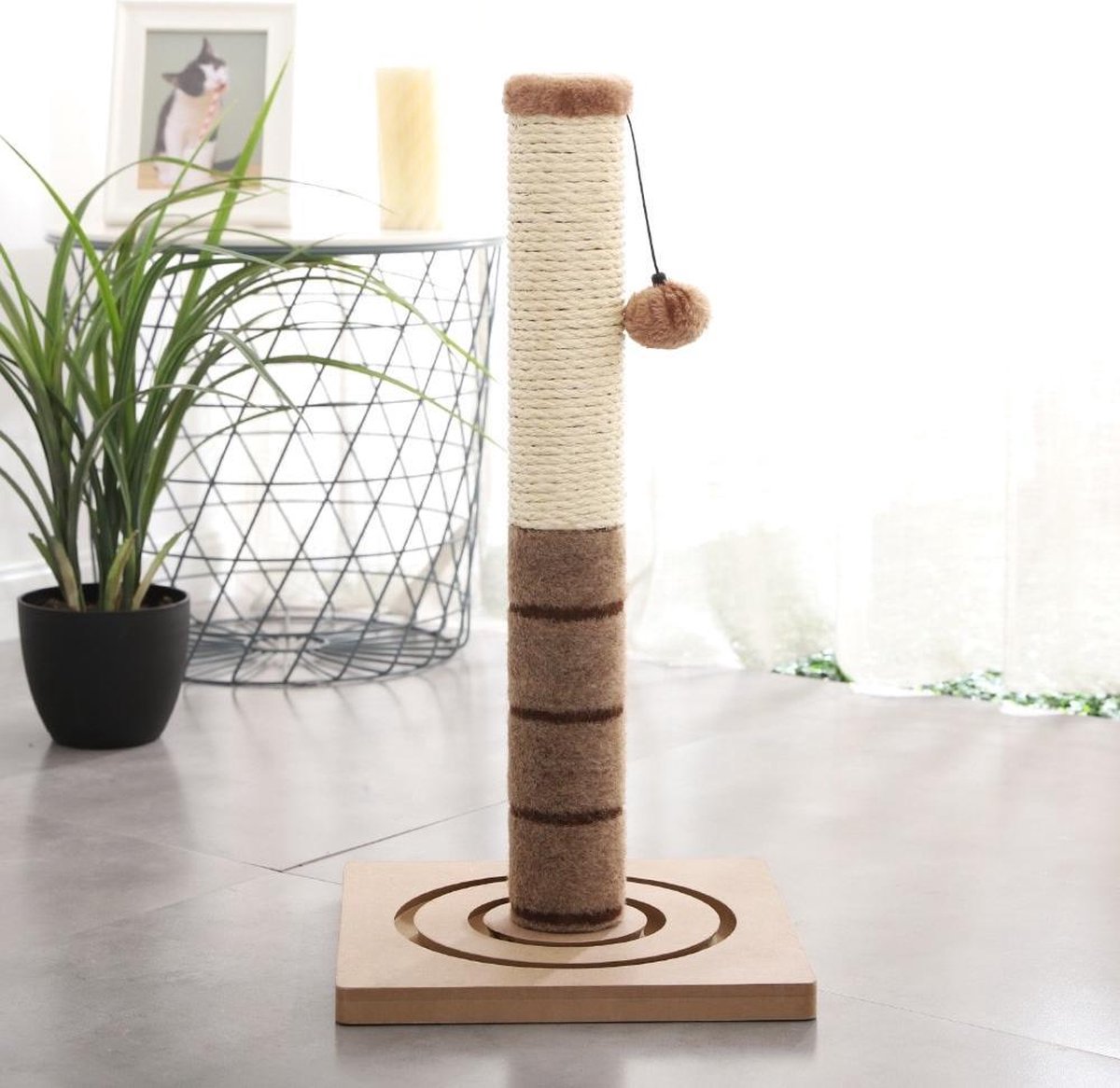 Baymate H228cm Huisdier Krabpaal Speelgoed Condo Kat Klimmen Toren multi-layer Met Hangmat Kat Huis Meubels Krassen Massief houten Post voor Kat AMT0032BR