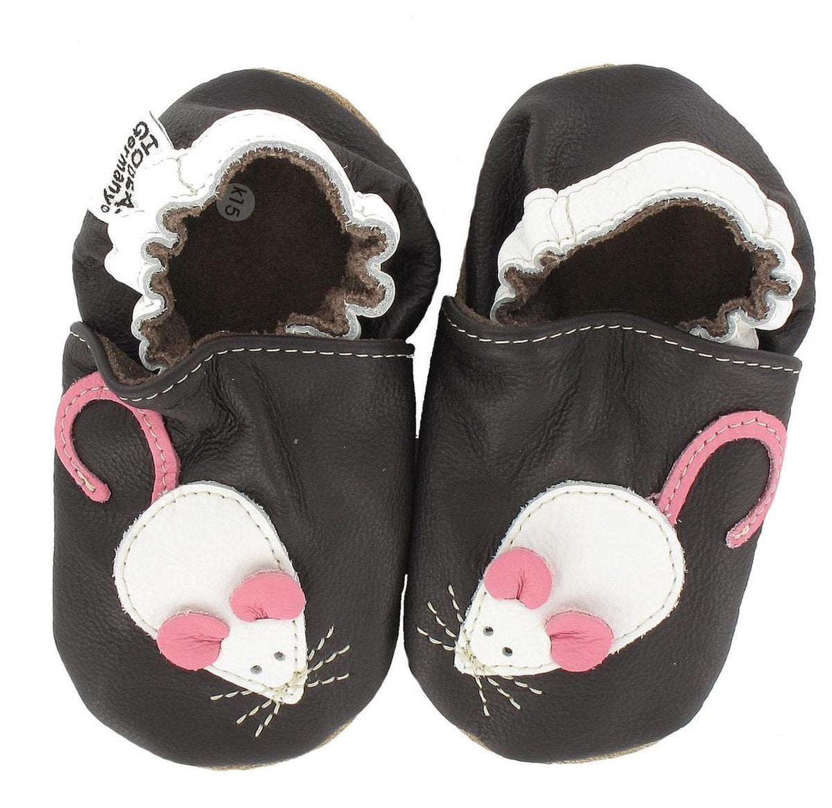 Hobea babyslofjes Maus braun
