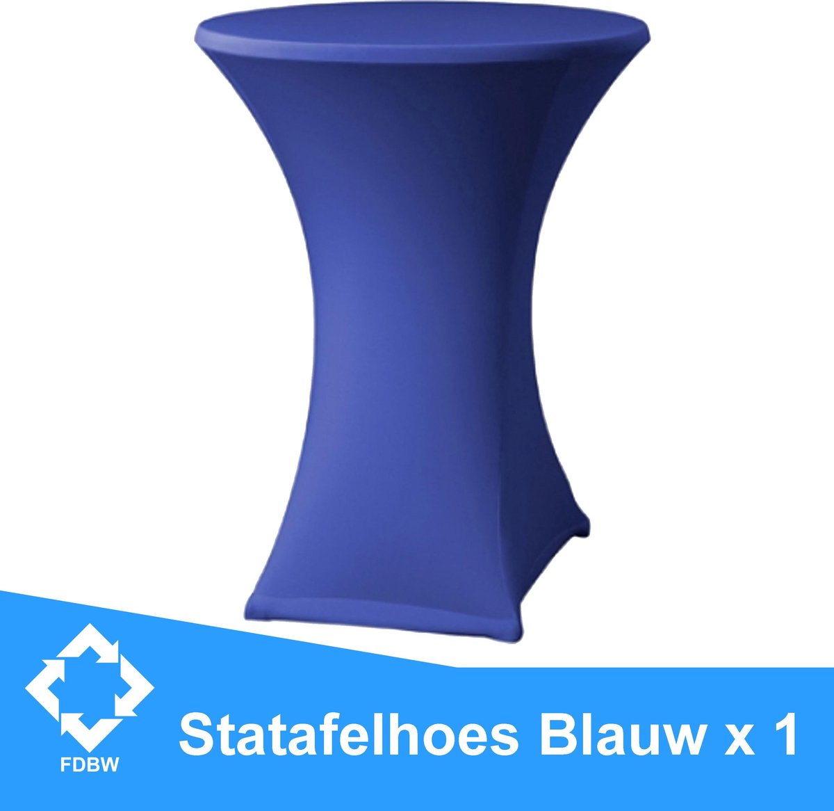 Statafelrok Luxe x 1 - Statafel Tafelrok - Statafelhoes - Stretch – BLAUW - ∅80 x 110 cm – geschikt voor Horeca Evenementen | Sta Tafel Hoes | Statafel | Staantafelhoes | Cocktailparty | Trouwerij | Bruiloft | Sta-tafel rok | Statafelrok