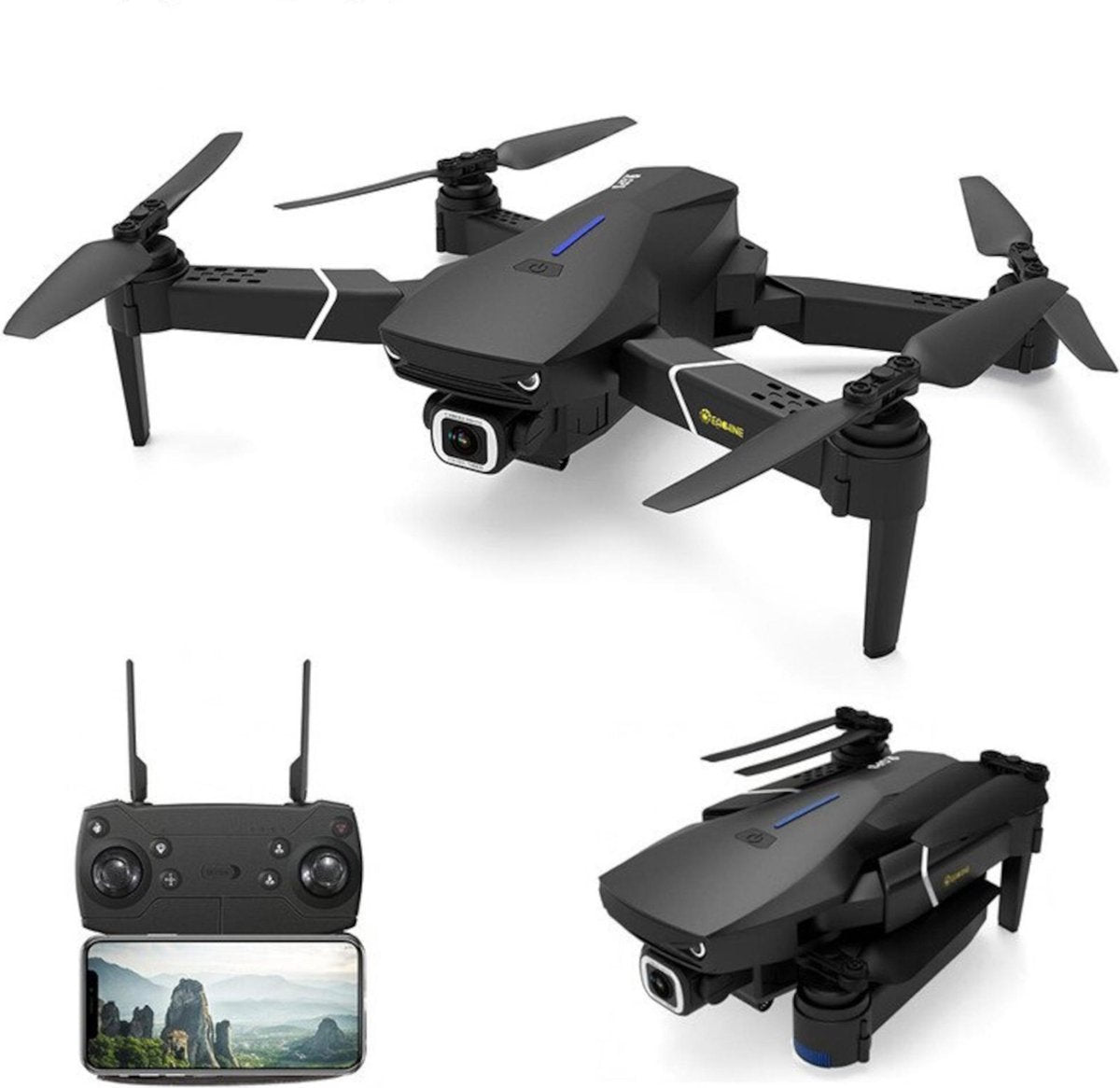 EchDro Drone Professioneel | Drone Met 4K Camera | Met GPS | Opvouwbaar