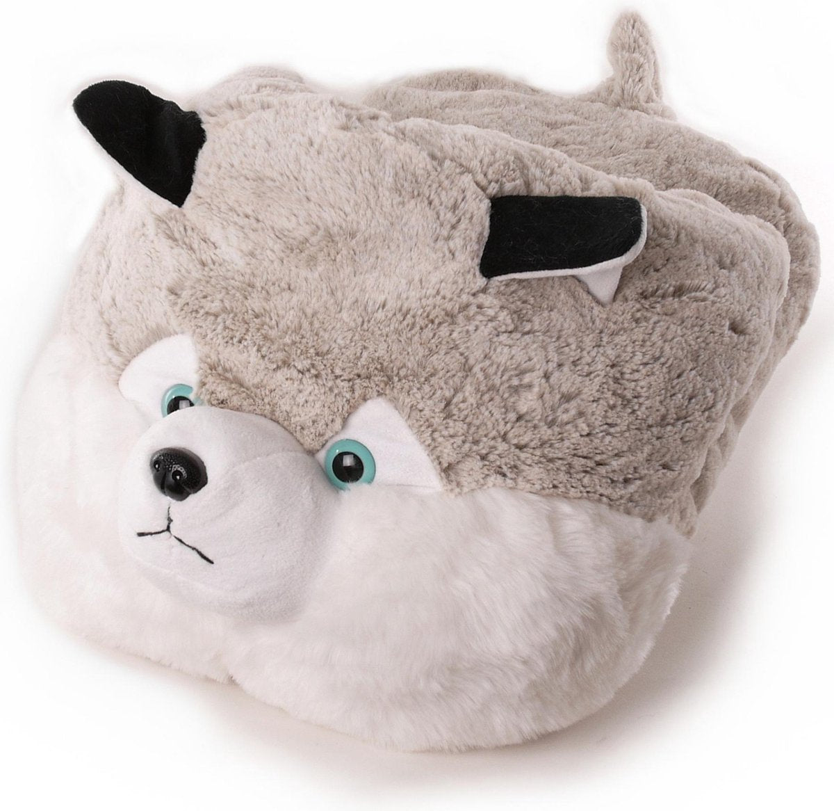 Grote husky hond voetenwarmer slof voor kinderen/dames - Honden dierensloffen/dierenpantoffels voor jongens/meisjes
