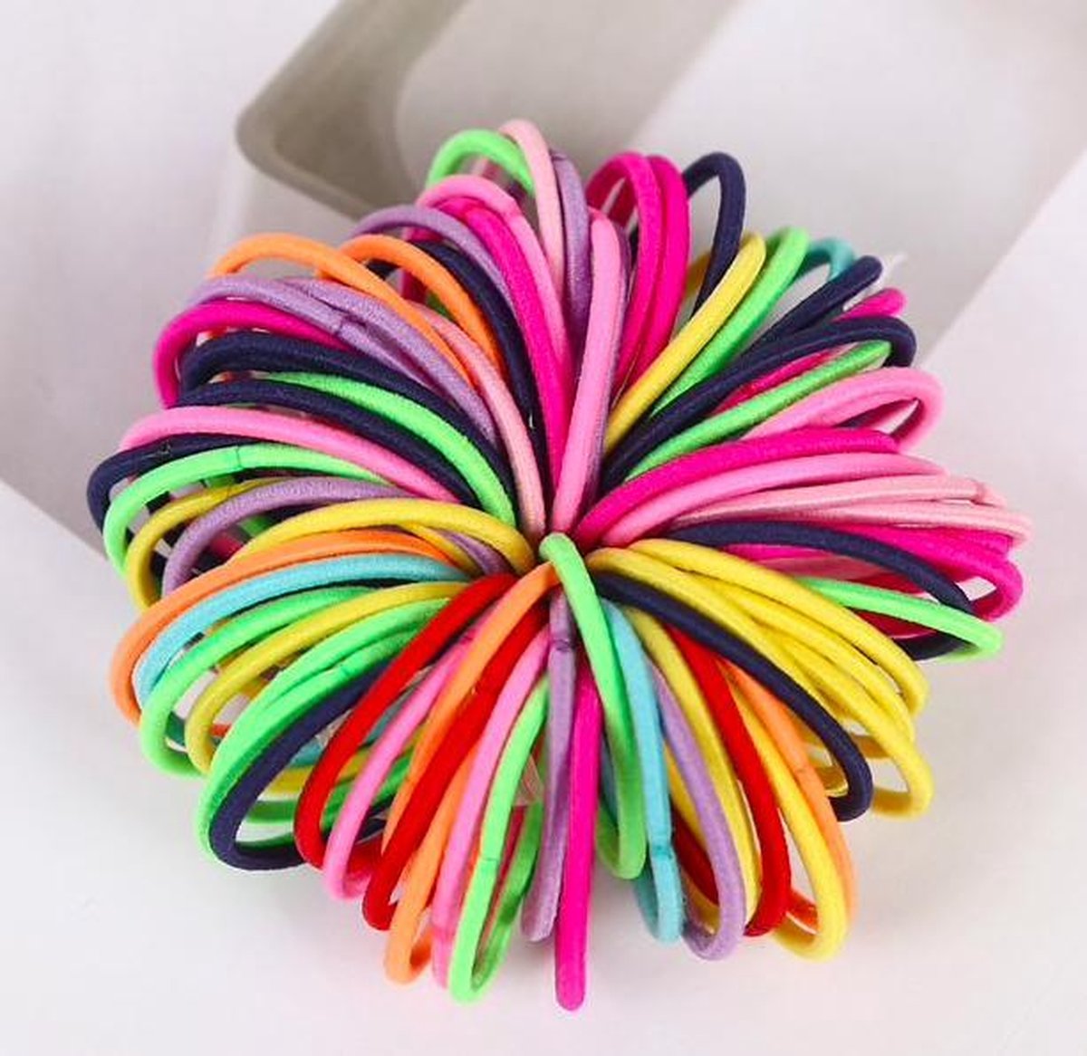 JillyBee - Haarelastiek - Elastiekjes - 100stuks - Multicolor