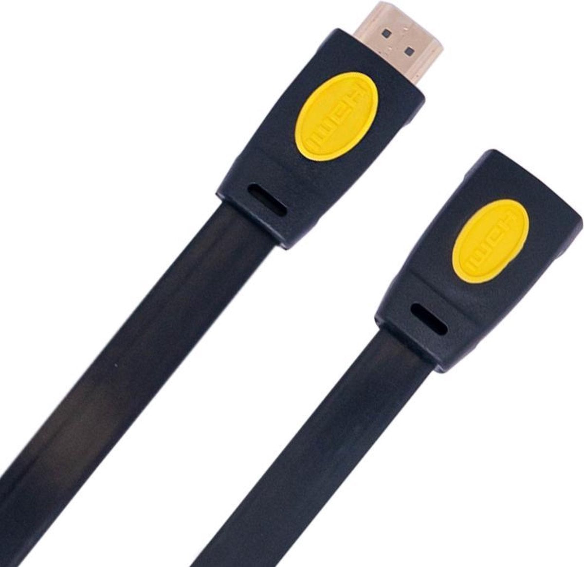 VHBW Platte HDMI verlengkabel - versie 2.0 (4K 60Hz HDR) / zwart - 3 meter