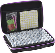 Diamond Painting Opbergdoos - Sorteerkoffer - 60 Potjes - Incl. Toolkit - Paars