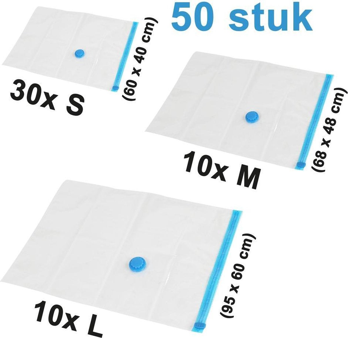 TecTake vacuumzakken - 50 stuks - 401787