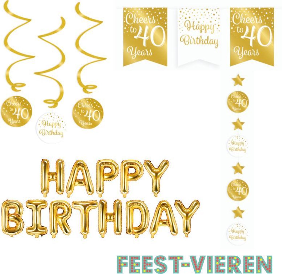 Verjaardagspakket goud 40 jaar