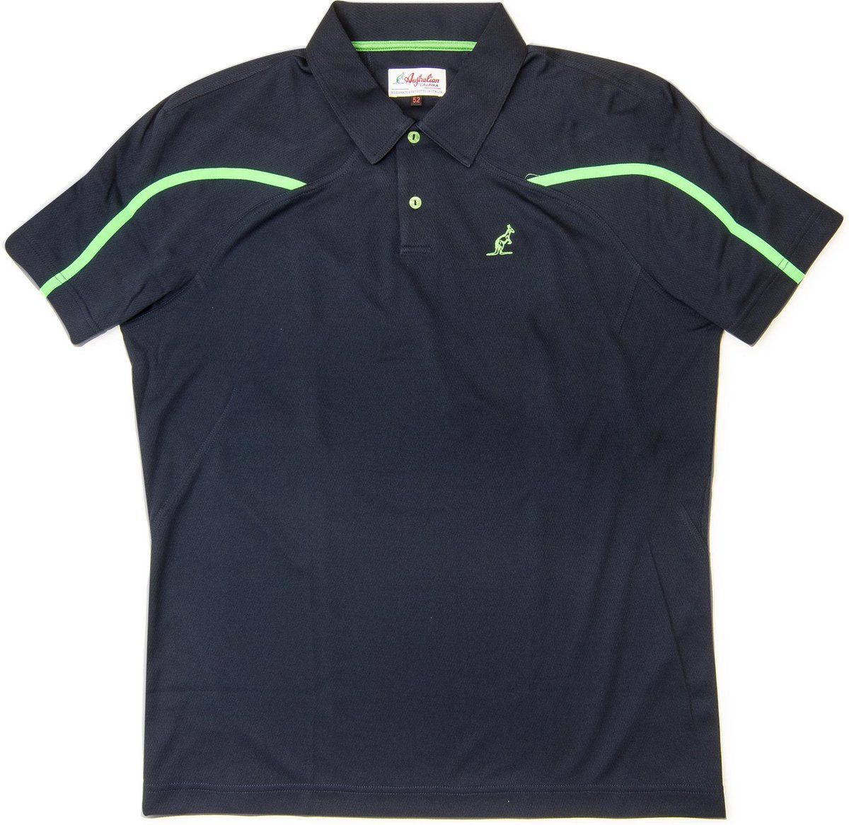 Australian Tennis Polo - Navy Blauw - Groen - Maat XXL (56)