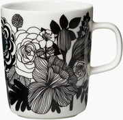 Marimekko - Oiva Siirtolapuutarha - Mok - 2.5dl - Wit-Zwart