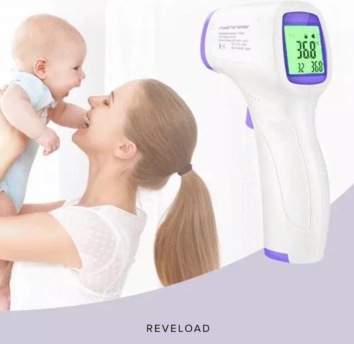 Thermometer - Thermometer Lichaam - Thermometer Voorhoofd - Koortsthermometer voor Volwassenen - Baby thermometer - Koortsthermometer - Thermometer Koorts- Thermometer binnen - Voorhoofd Thermometer - Infrarood Thermometer - 1 Seconde Meten