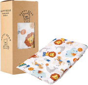 HappyBear - Hydrofiele swaddle doek – Circus | 120cm x 120cm | Inbakerdoek