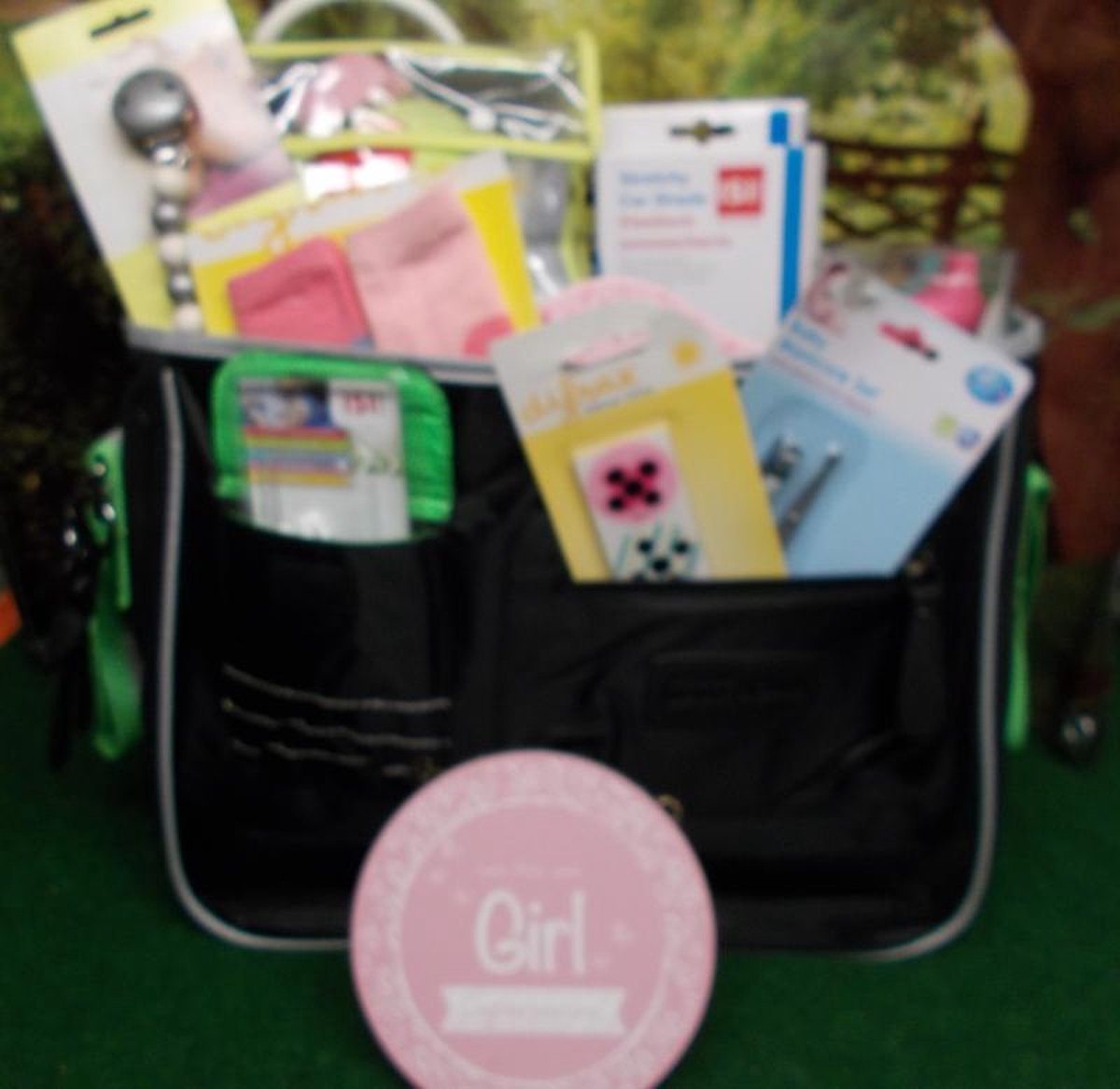 Gevulde pampertas it's a girl