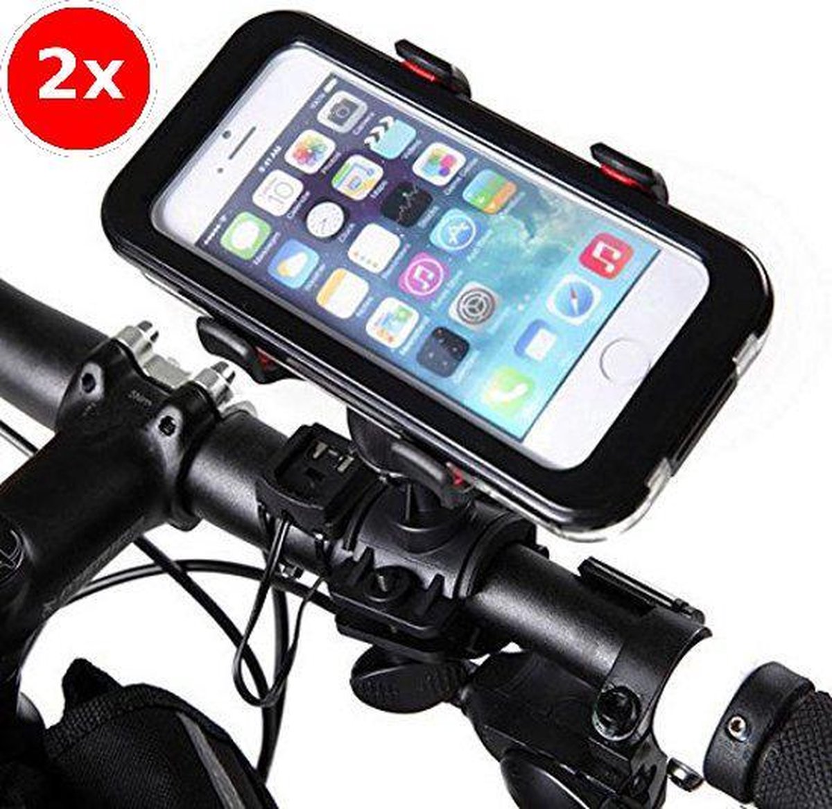2x  Mobiele Telefoonhouder Fiets - Universeel - Wit - Rheme