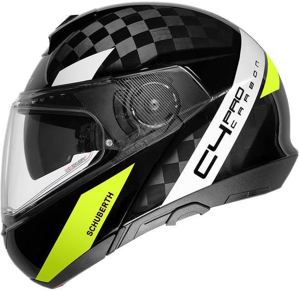Schuberth C4 Pro Carbon Avio Black Yellow Modular Helmet M