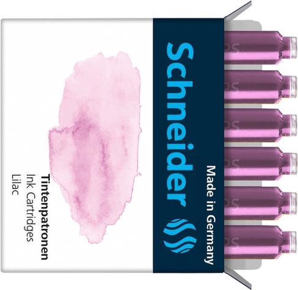 Inktpatronen Schneider pastel - Lila doos 6st.