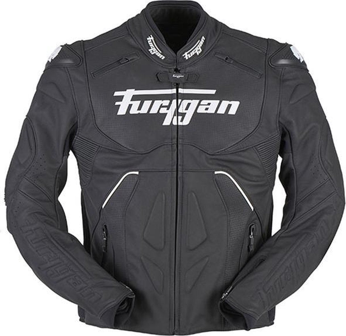 Furygan Raptor Evo Black White Leather Motorcycle Jacket M