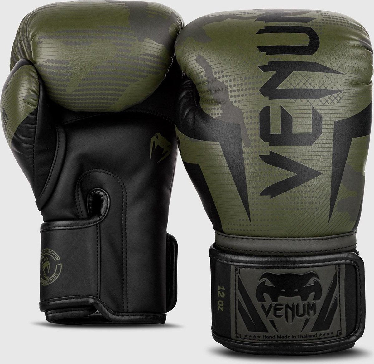 Venum (Kickboks)Bokshandschoenen Elite Khaki Camo Kies hier uw maat Bokshandschoenen: 12 OZ