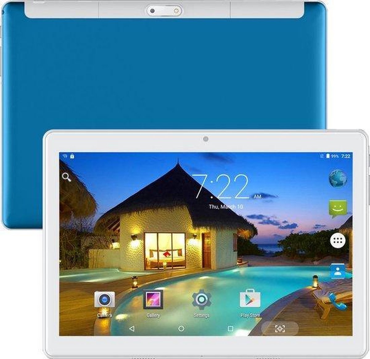 EduTab Blauw - Educatieve Kindertablet - Android 9.0 - 10 inch - 16GB - Incl. Gratis Tablethouder