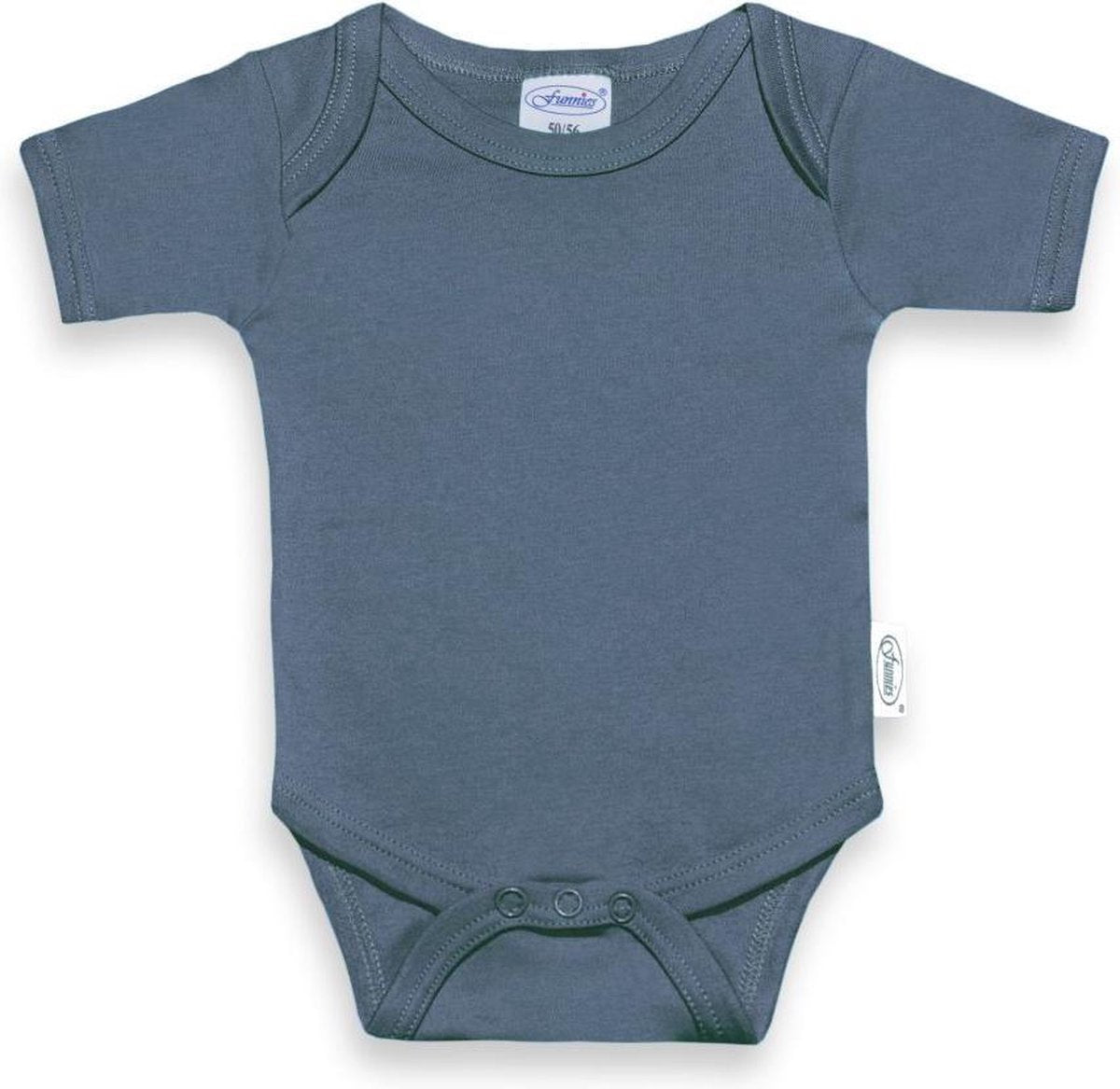 babyromper Funnies - maat 50/56 - Grijs/ blauw