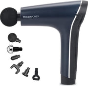 PRIMESPORTS® i6 - Massage gun – Klop en Vibratie Massage – 1000 tot 3600 rpm – Blauw –  LCD Touch Screen